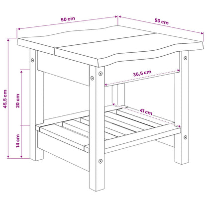 Tavolo laterale con lo scaffale EKAI Nero 50 x 50 x 45,5 cm | homemem39