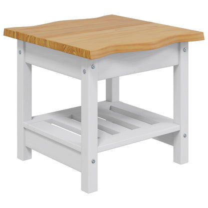 Tavolo laterale con lo scaffale EKAI Bianco 50 x 50 x 45,5 cm | homemem39