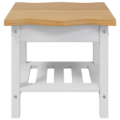 Tavolo laterale con lo scaffale EKAI Bianco 50 x 50 x 45,5 cm | homemem39
