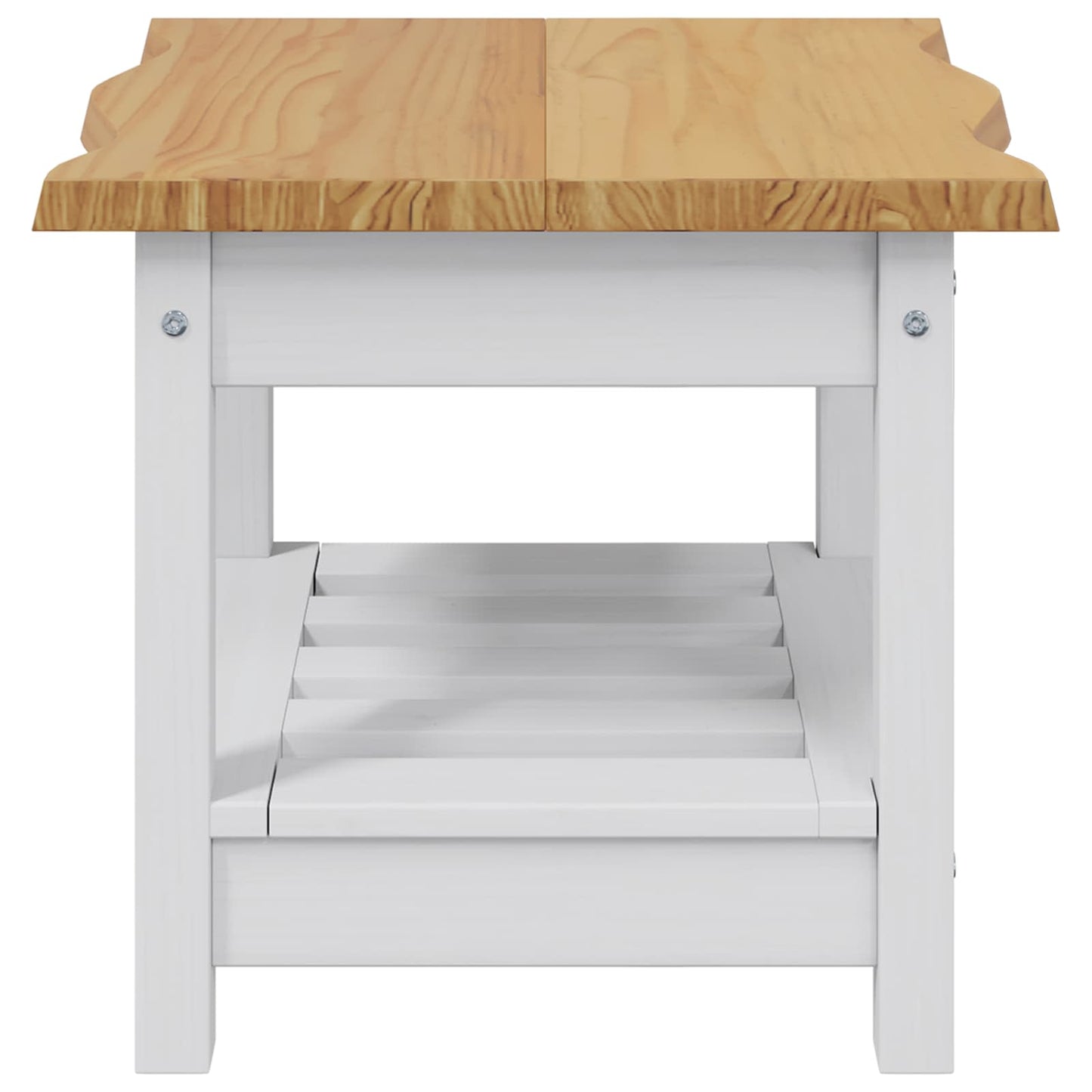 Tavolo laterale con lo scaffale EKAI Bianco 50 x 50 x 45,5 cm | homemem39