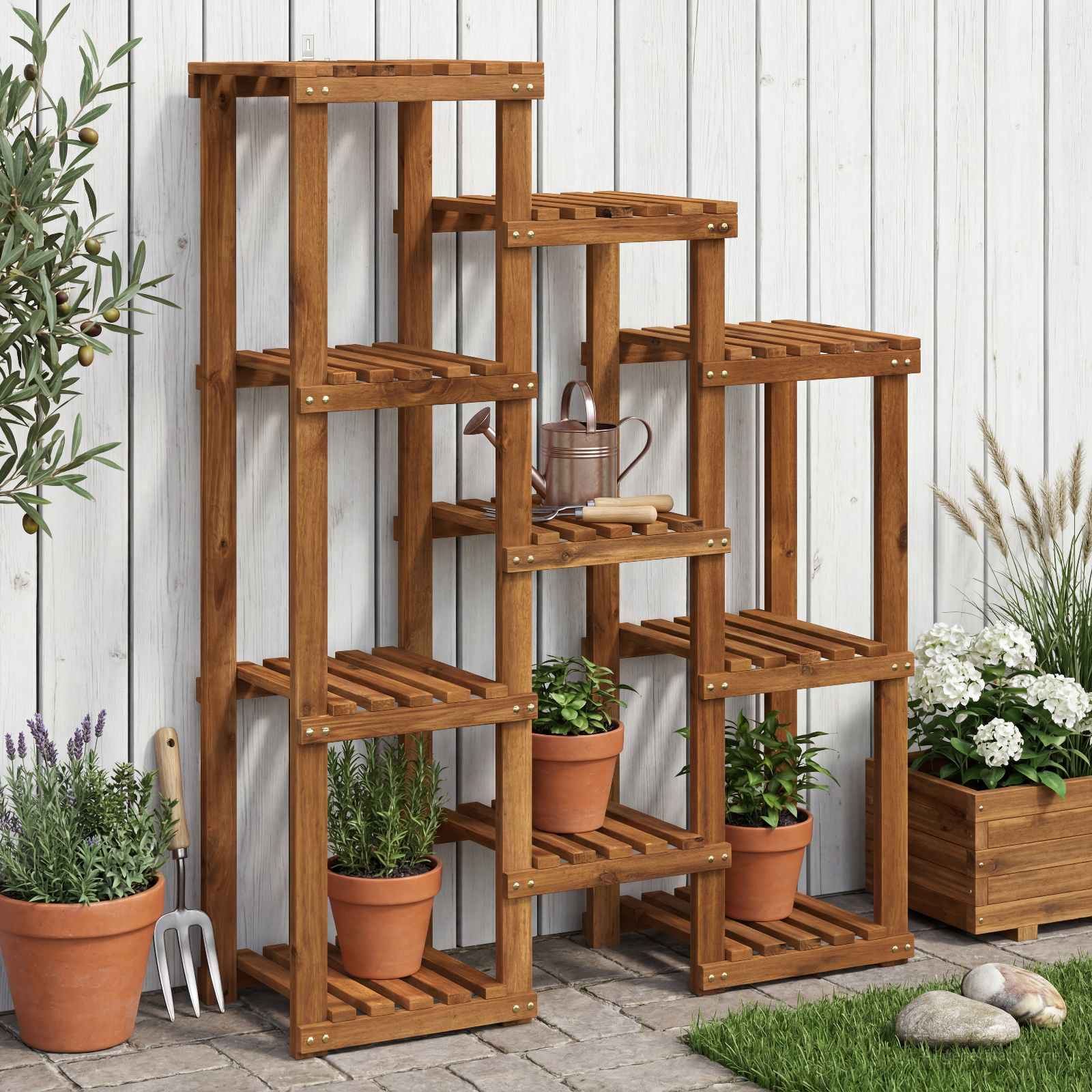 Supporto per piante Naturale 85 x 30 x 114,5 cm | homemem39