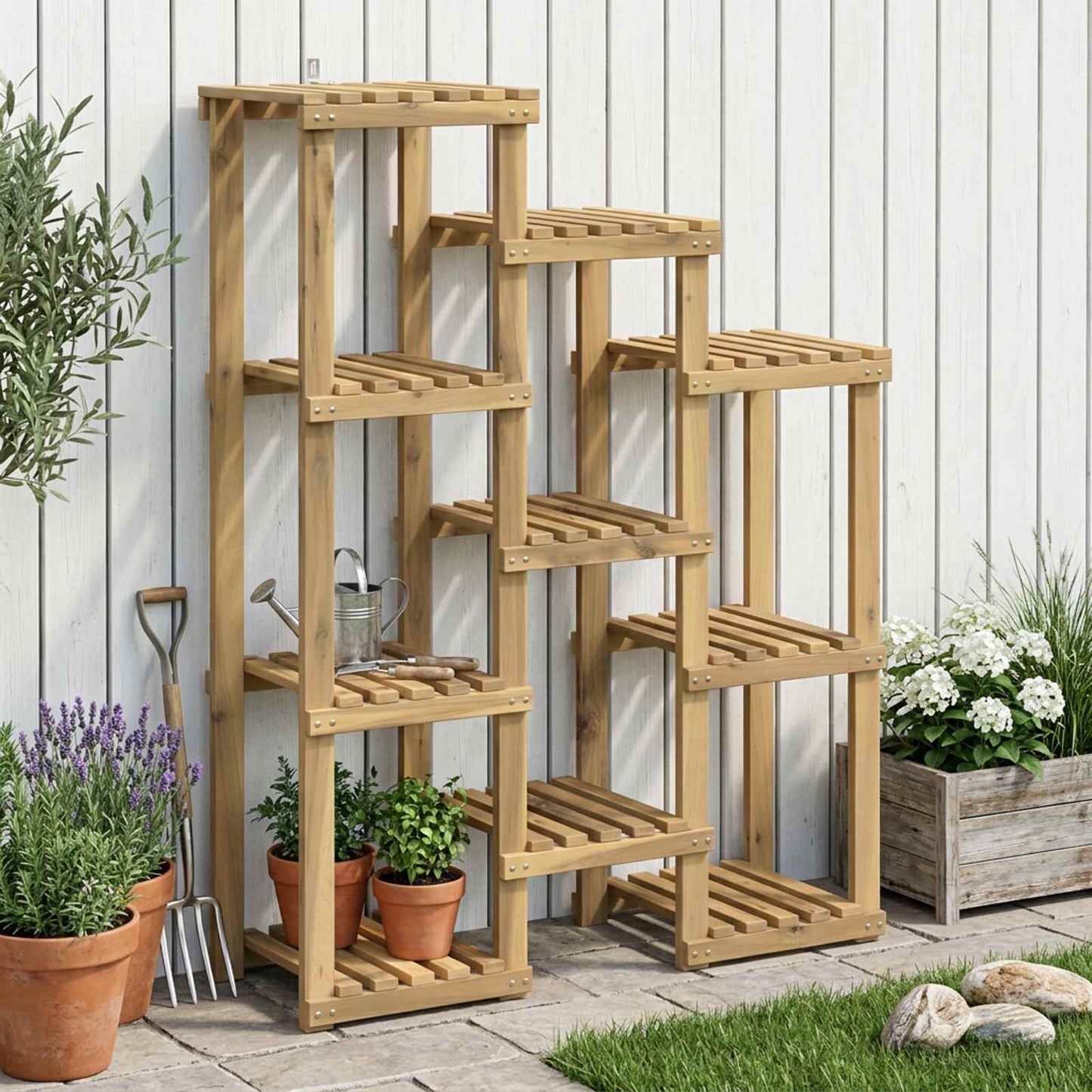 Supporto per piante Bianco 85 x 30 x 114,5 cm