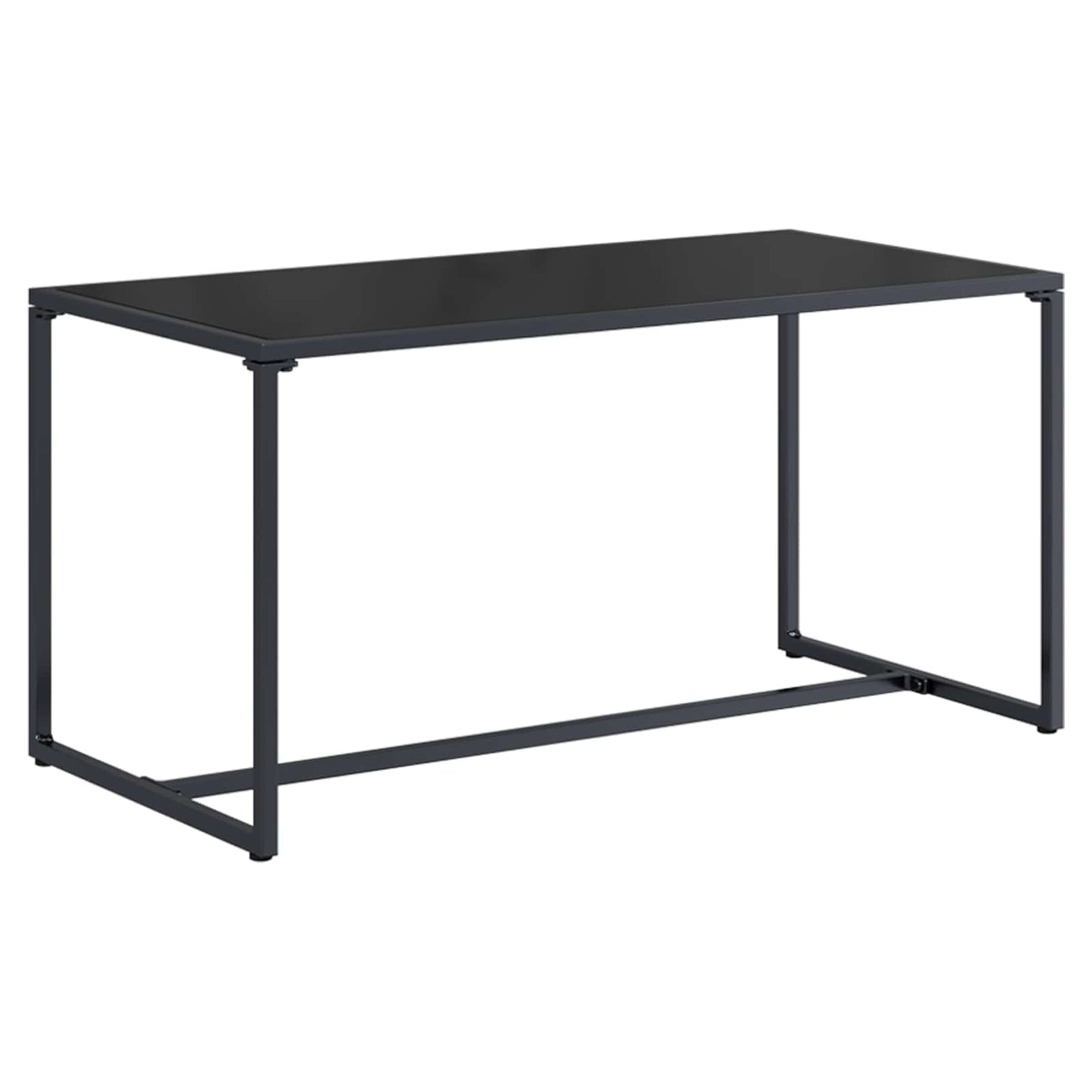 Set Divano da Giardino 4 pcs Nero e antracite Acciaio | homemem39