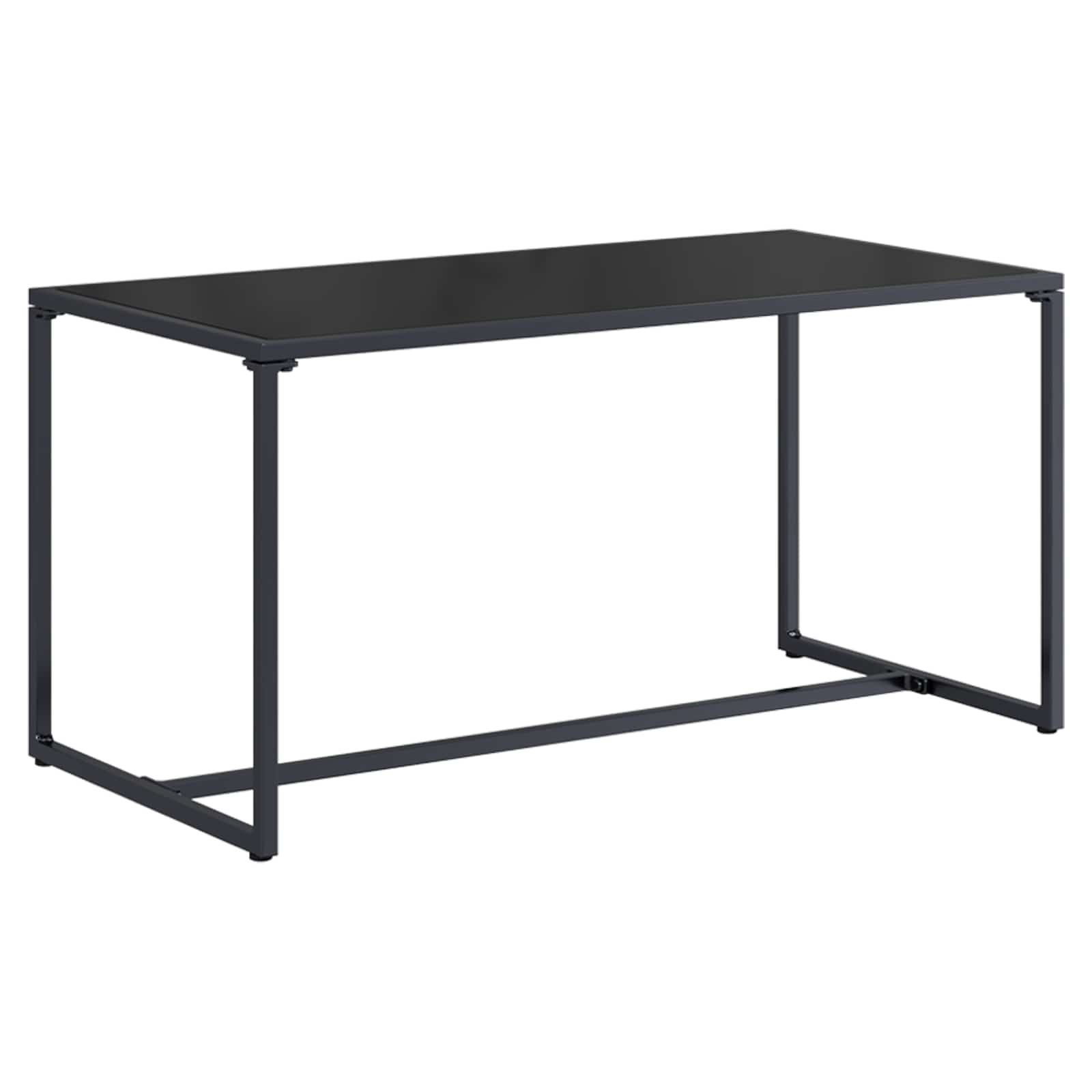 Set Divano da Giardino 4 pcs Nero e antracite Acciaio | homemem39