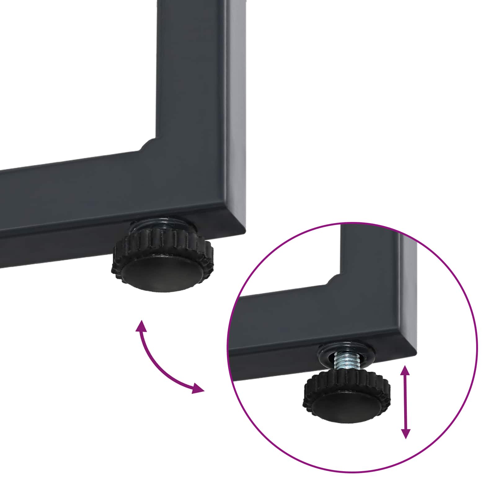 Set Divano da Giardino 4 pcs Nero e antracite Acciaio | homemem39
