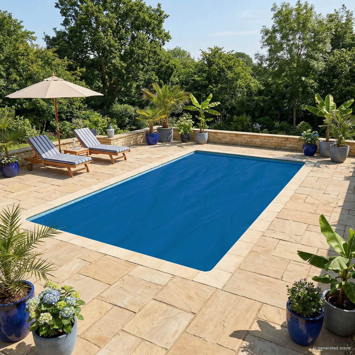 Copertura solare per piscina 1000 x 500 cm 110 μm Quadrato PE | homemem39