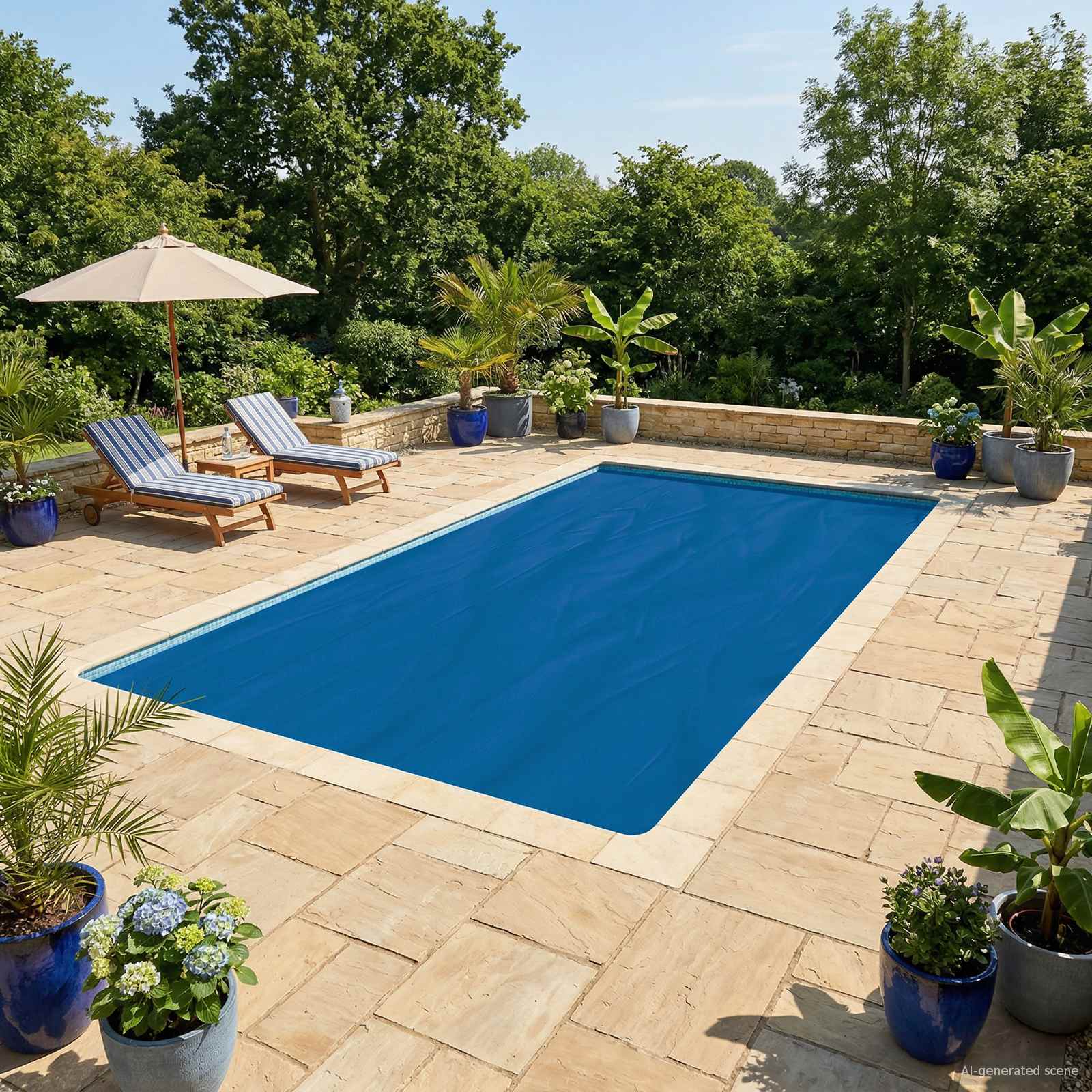 Copertura solare per piscina 1000 x 500 cm 110 μm Quadrato PE | homemem39