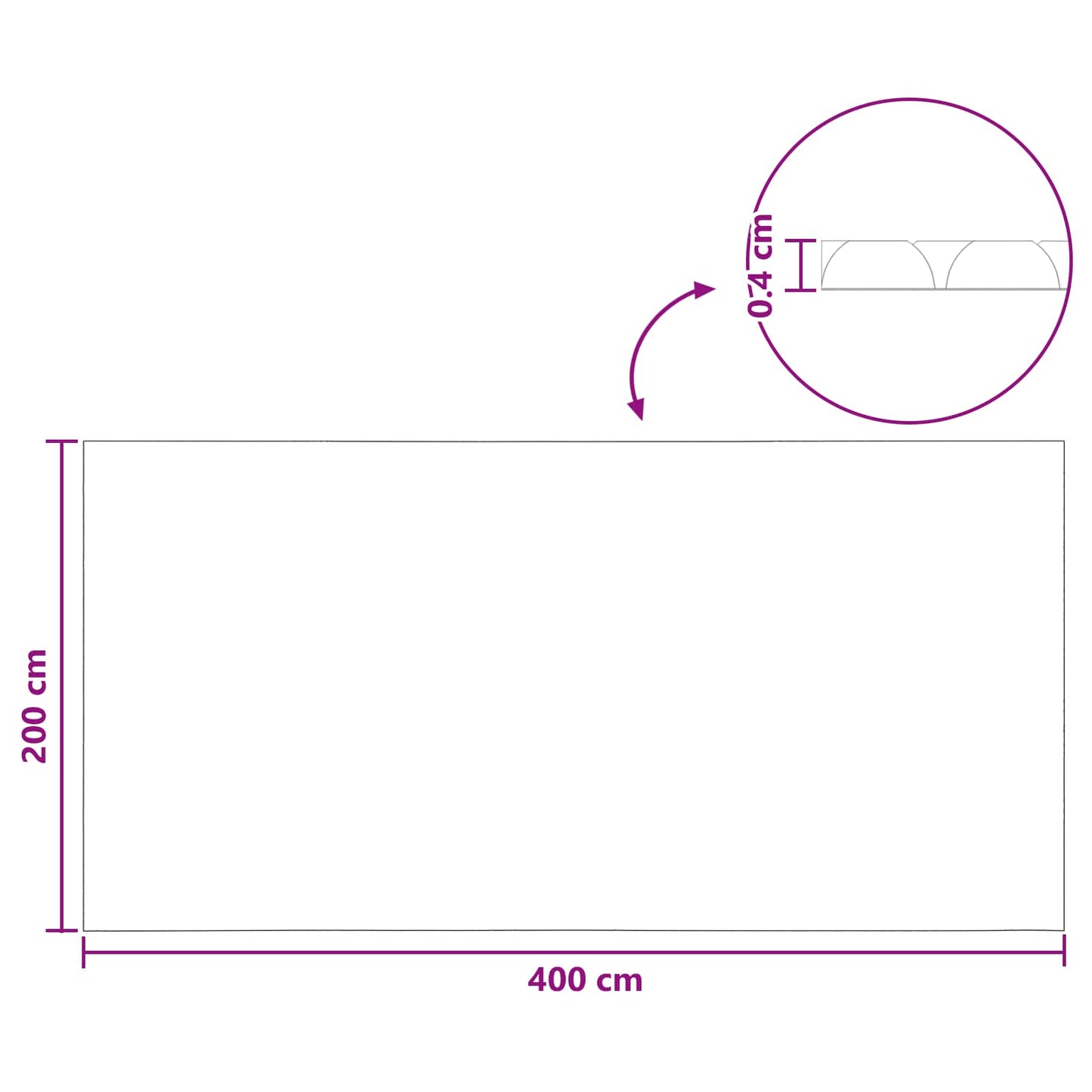 Copertura Solare per Piscina Extra Pesante 400 x 200 cm 400 μm | homemem39