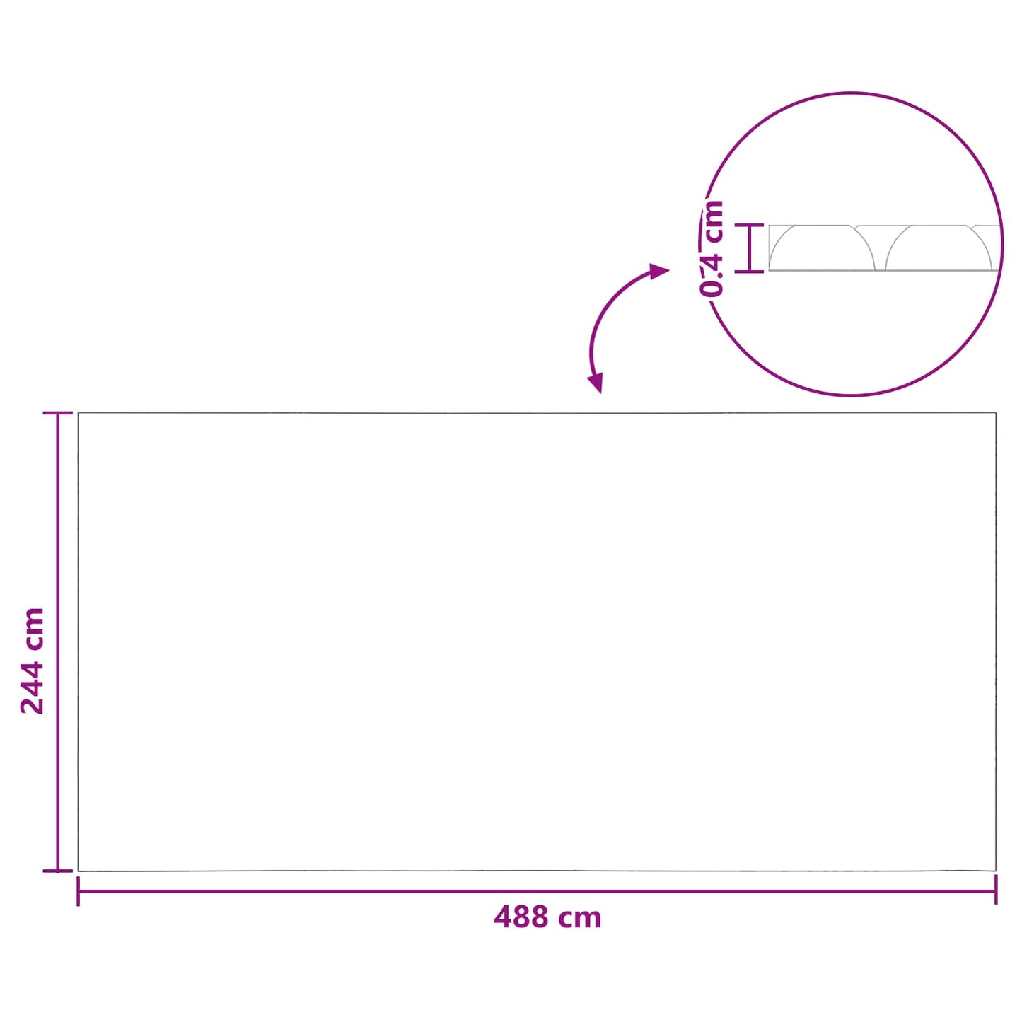 Copertura Solare per Piscina Extra Pesante 488 x 244 cm 400 μm | homemem39