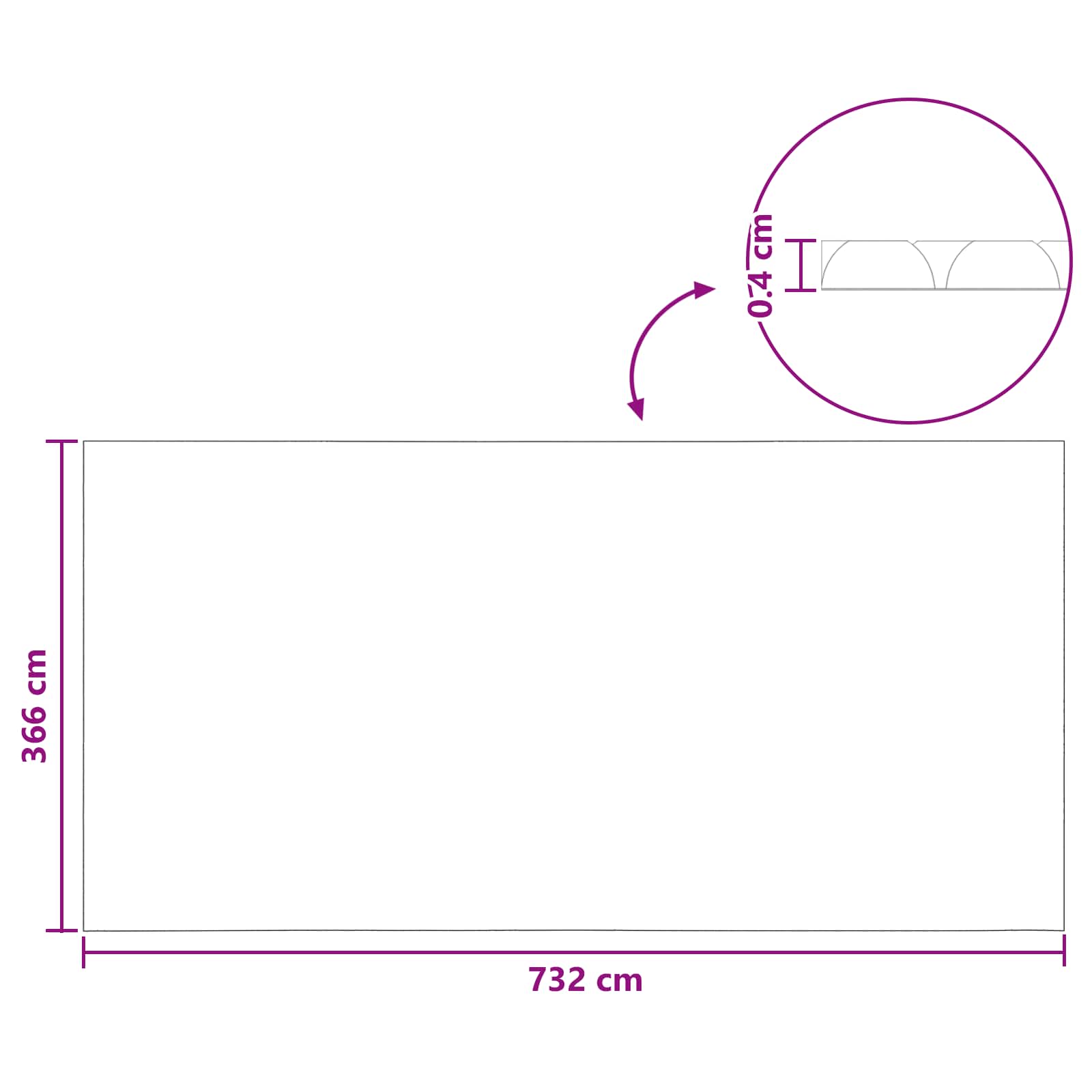 Copertura Solare per Piscina Extra Pesante 732 x 366 cm 400 μm | homemem39