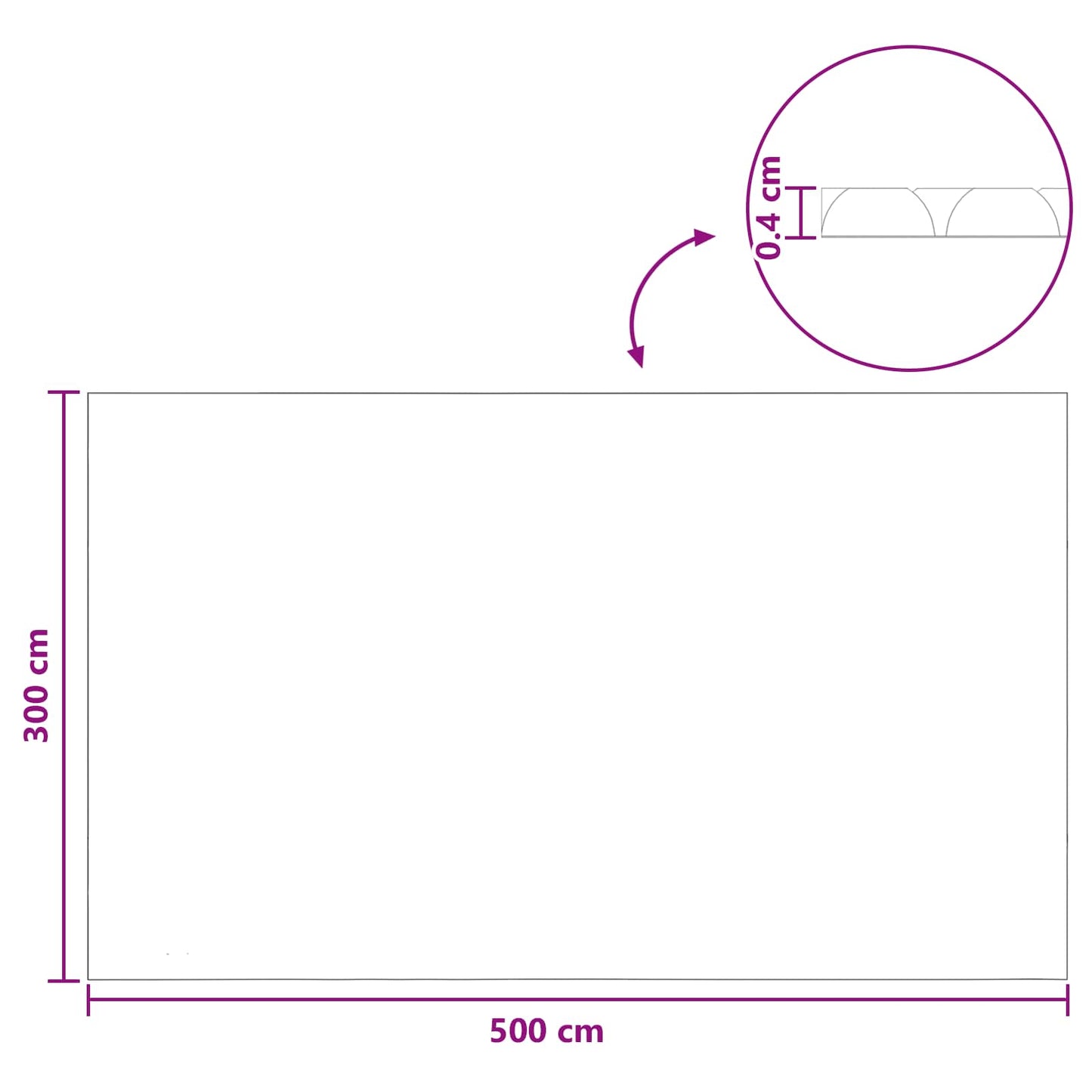 Copertura Solare per Piscina Extra Pesante 500 x 300 cm 400 μm | homemem39