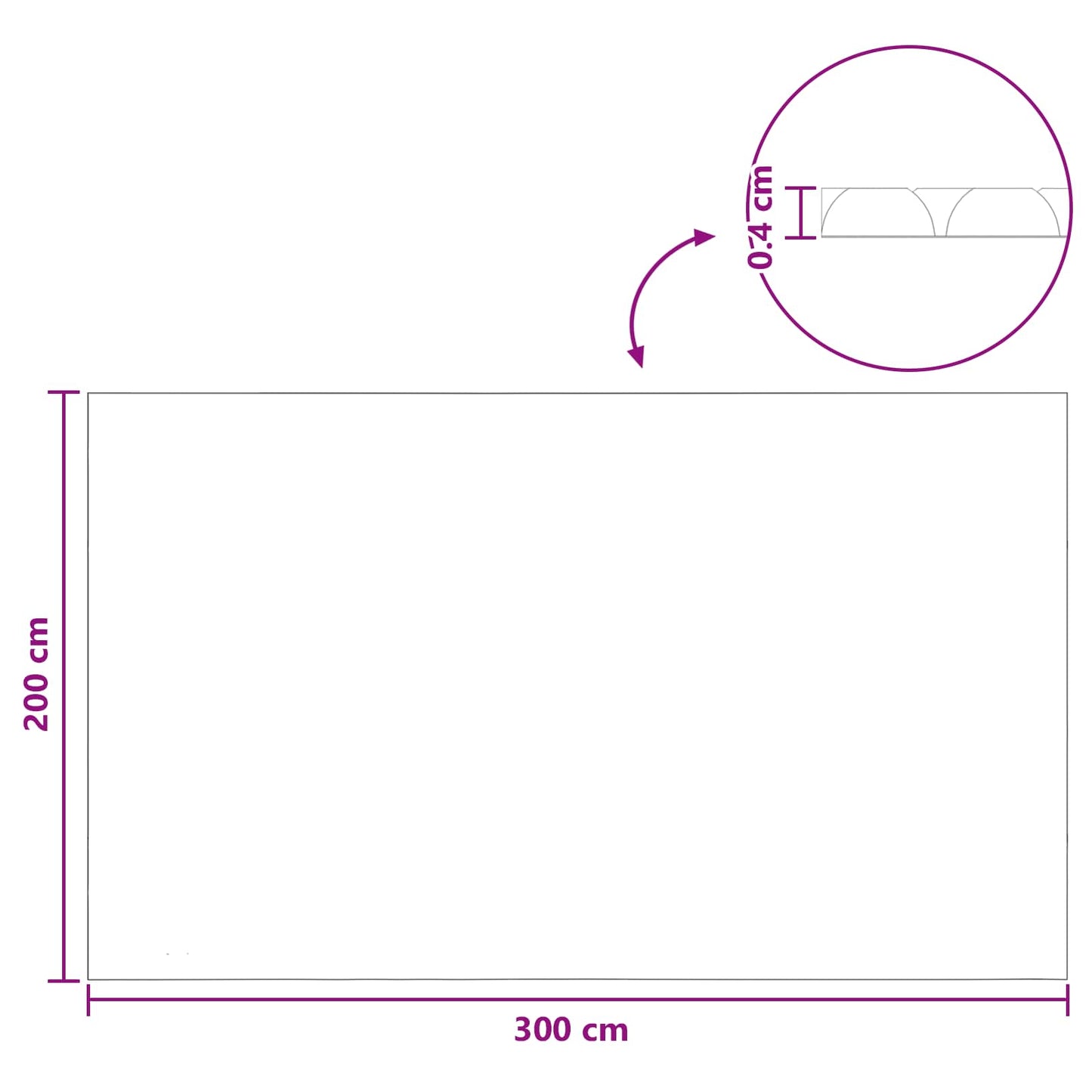 Copertura per piscina extra pesante 300 x 200 cm Quadrato PE | homemem39
