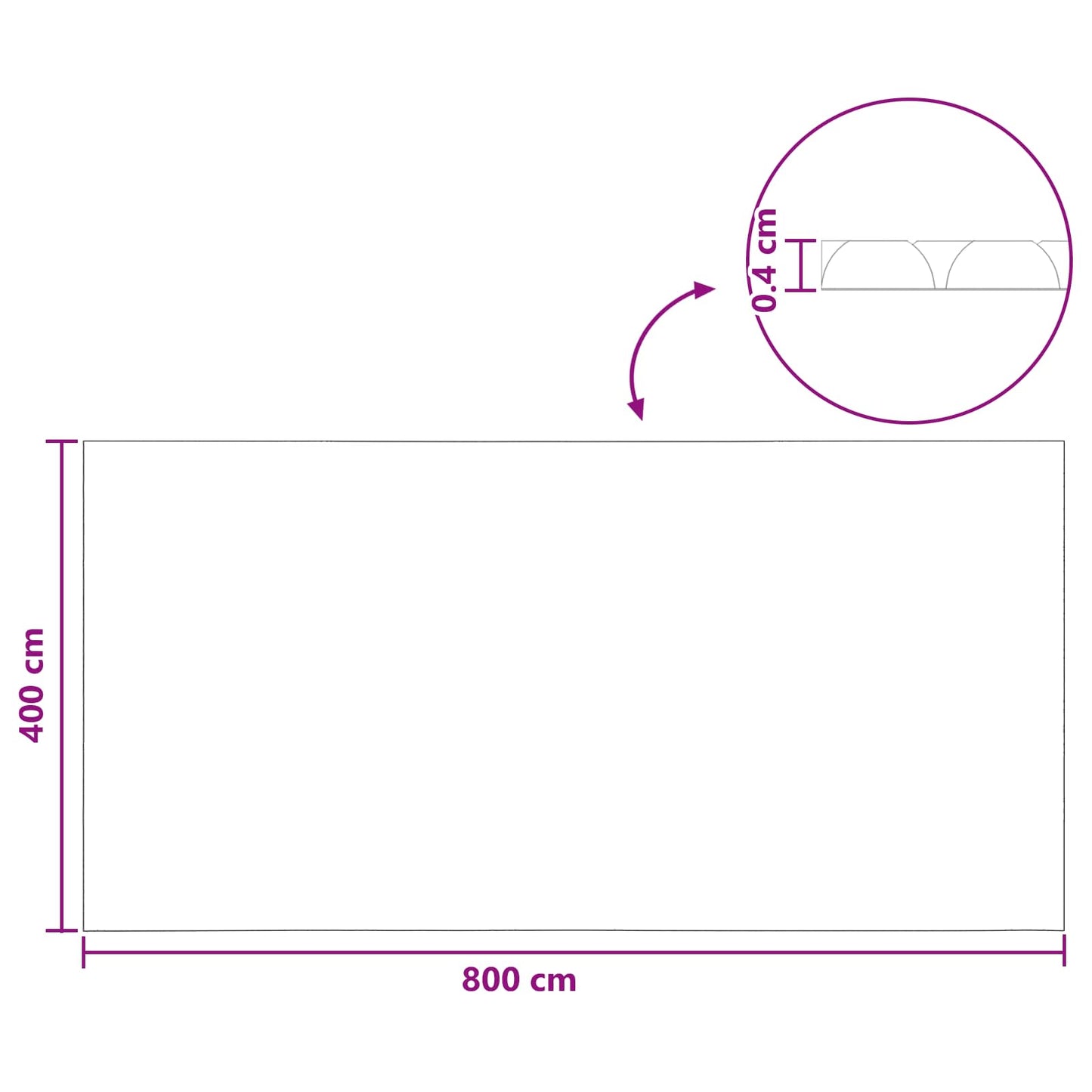 Copertura Solare per Piscina Extra Pesante 800 x 400 cm 400 μm | homemem39