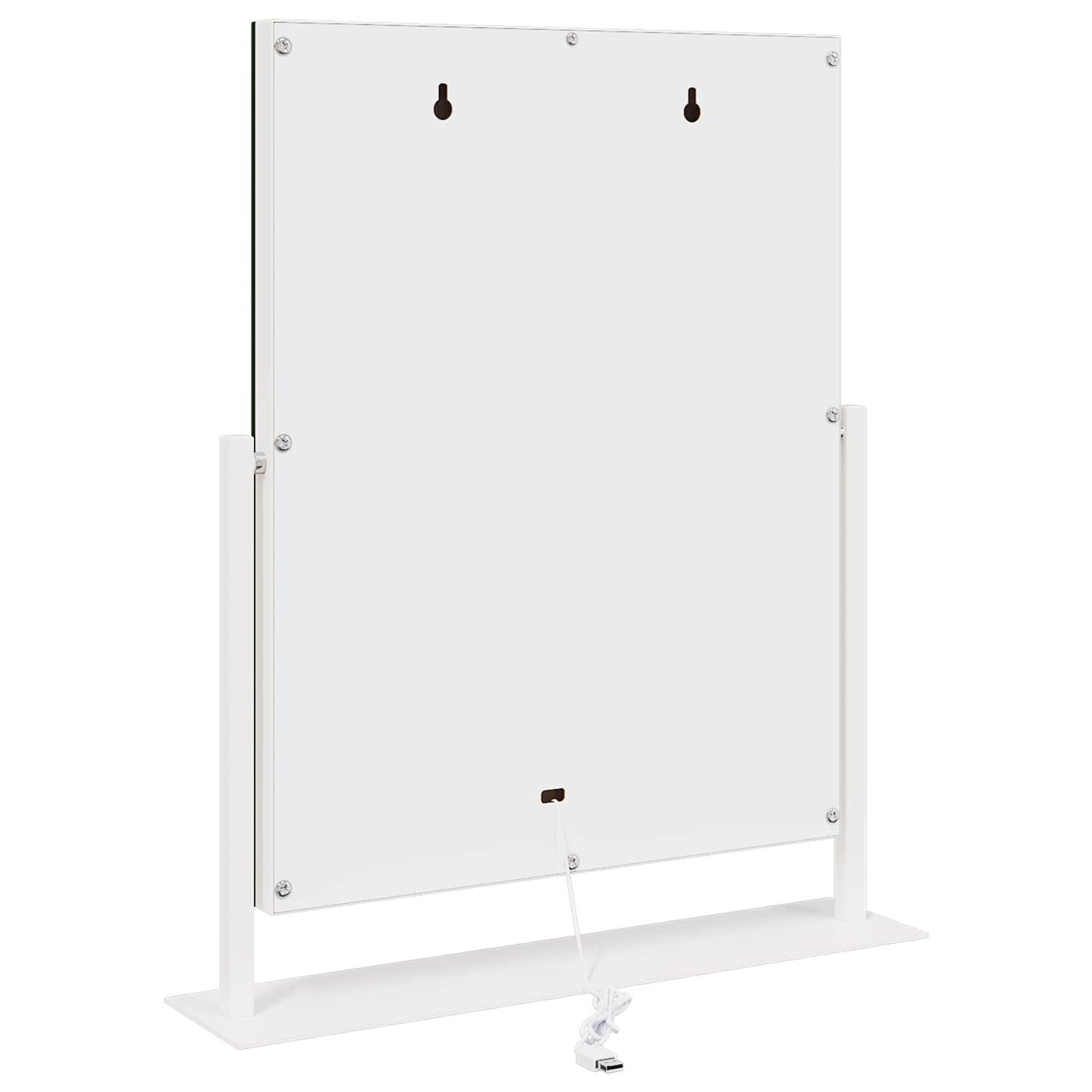Specchio LED da Vanità Bianco 44 x 10 x 53 cm Vetro e acciaio | homemem39