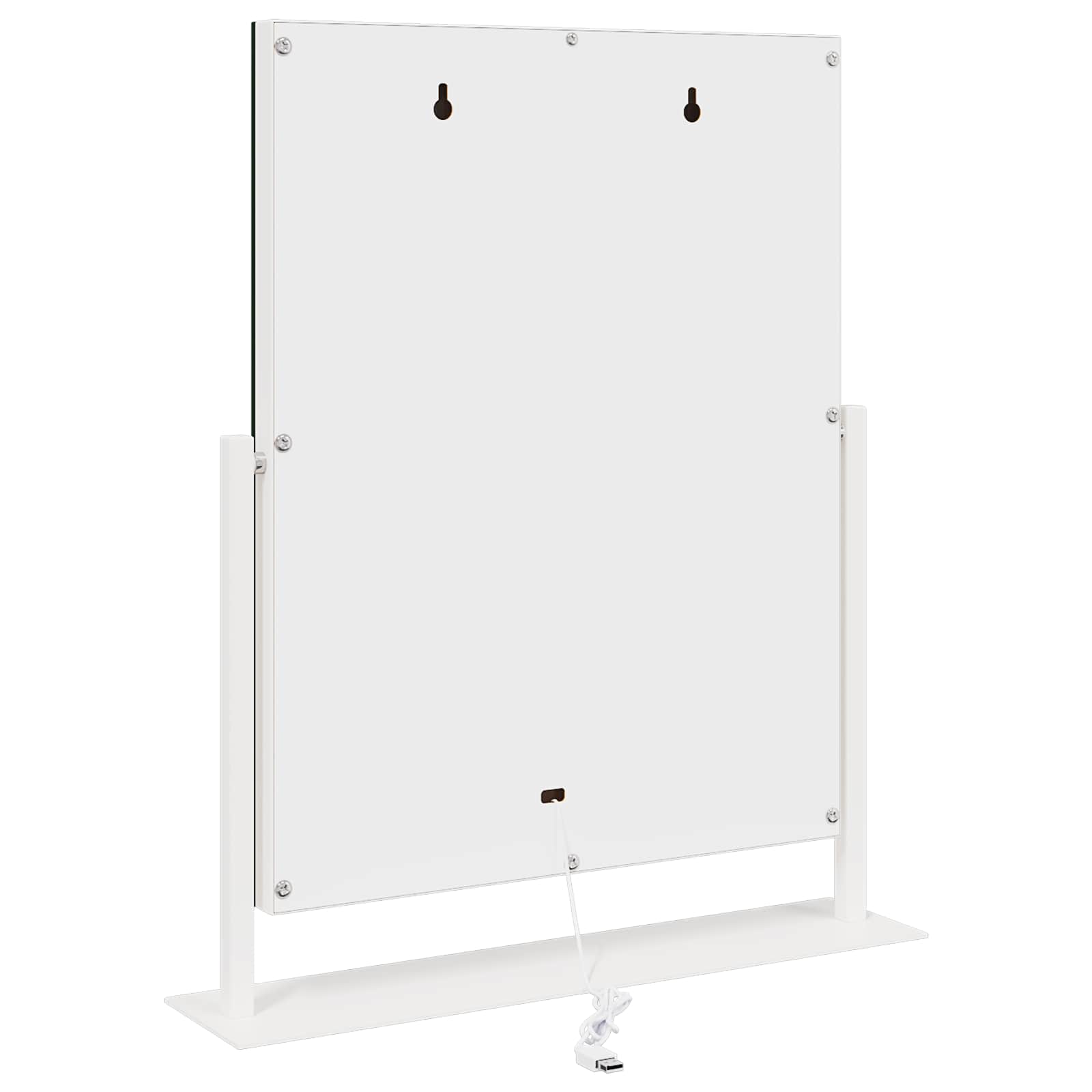 Specchio LED da Vanità Bianco 44 x 10 x 53 cm Vetro e acciaio | homemem39