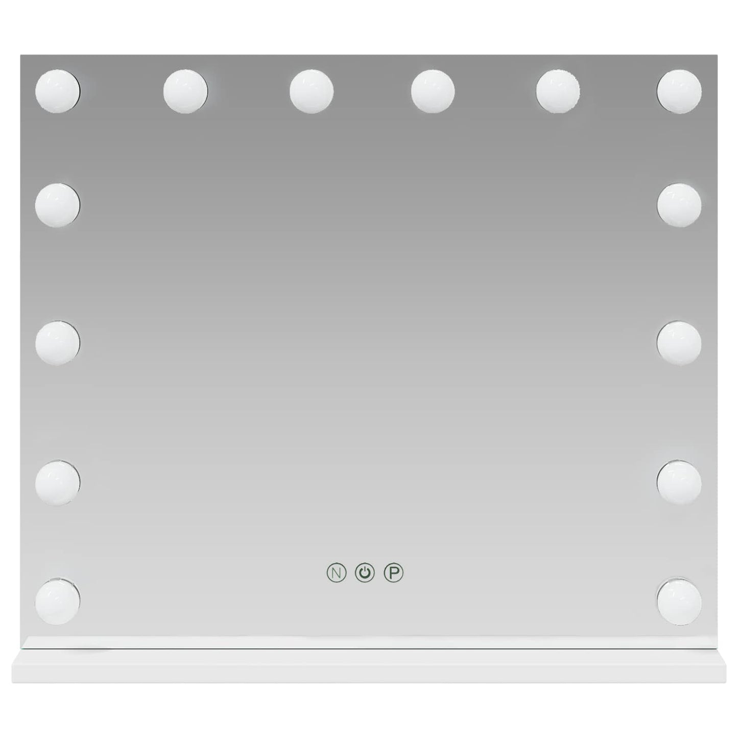 Specchio LED da Vanità Bianco 50 x 10 x 44 cm Vetro e acciaio | homemem39