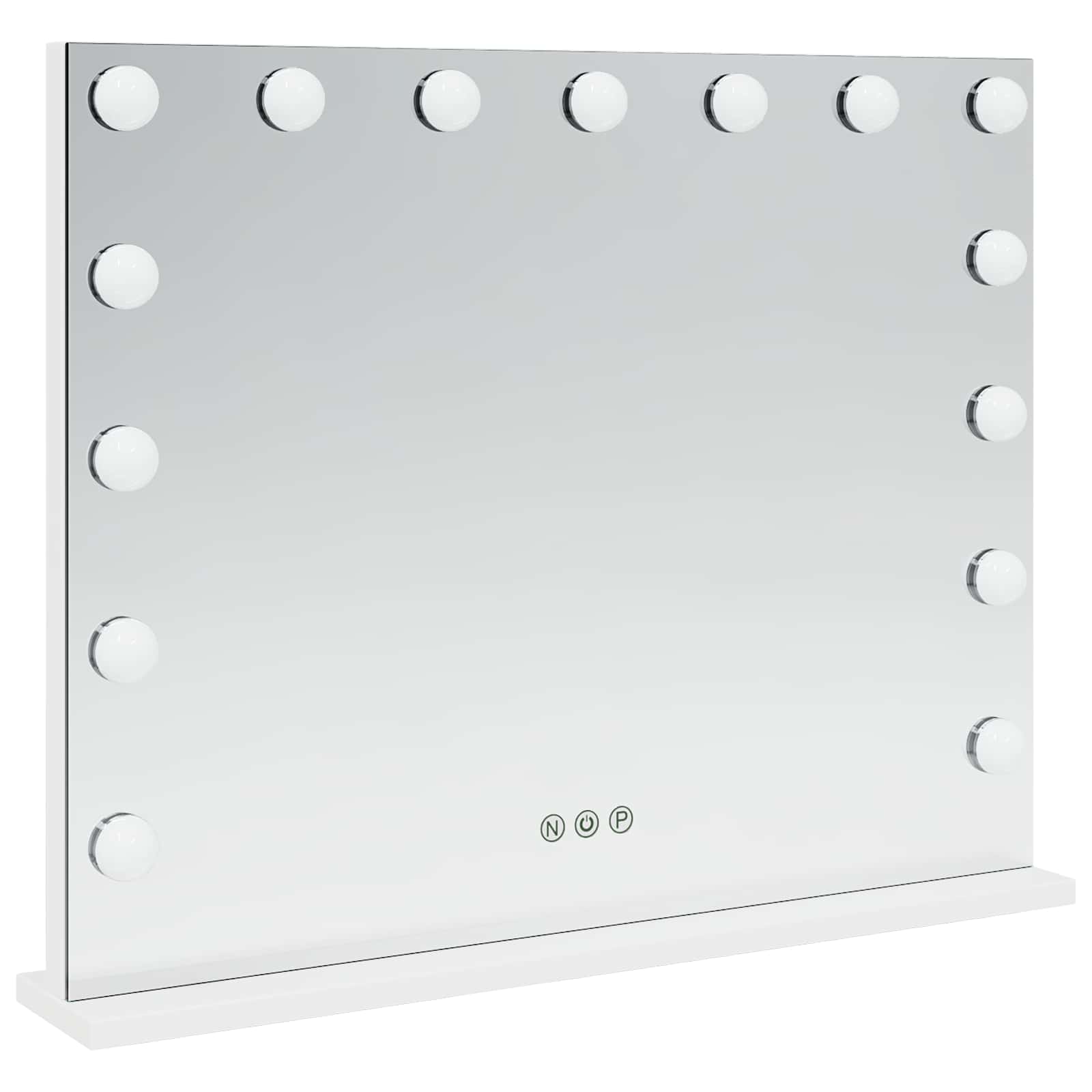 Specchio LED da Vanità Bianco 58 x 10 x 47 cm Vetro e acciaio | homemem39