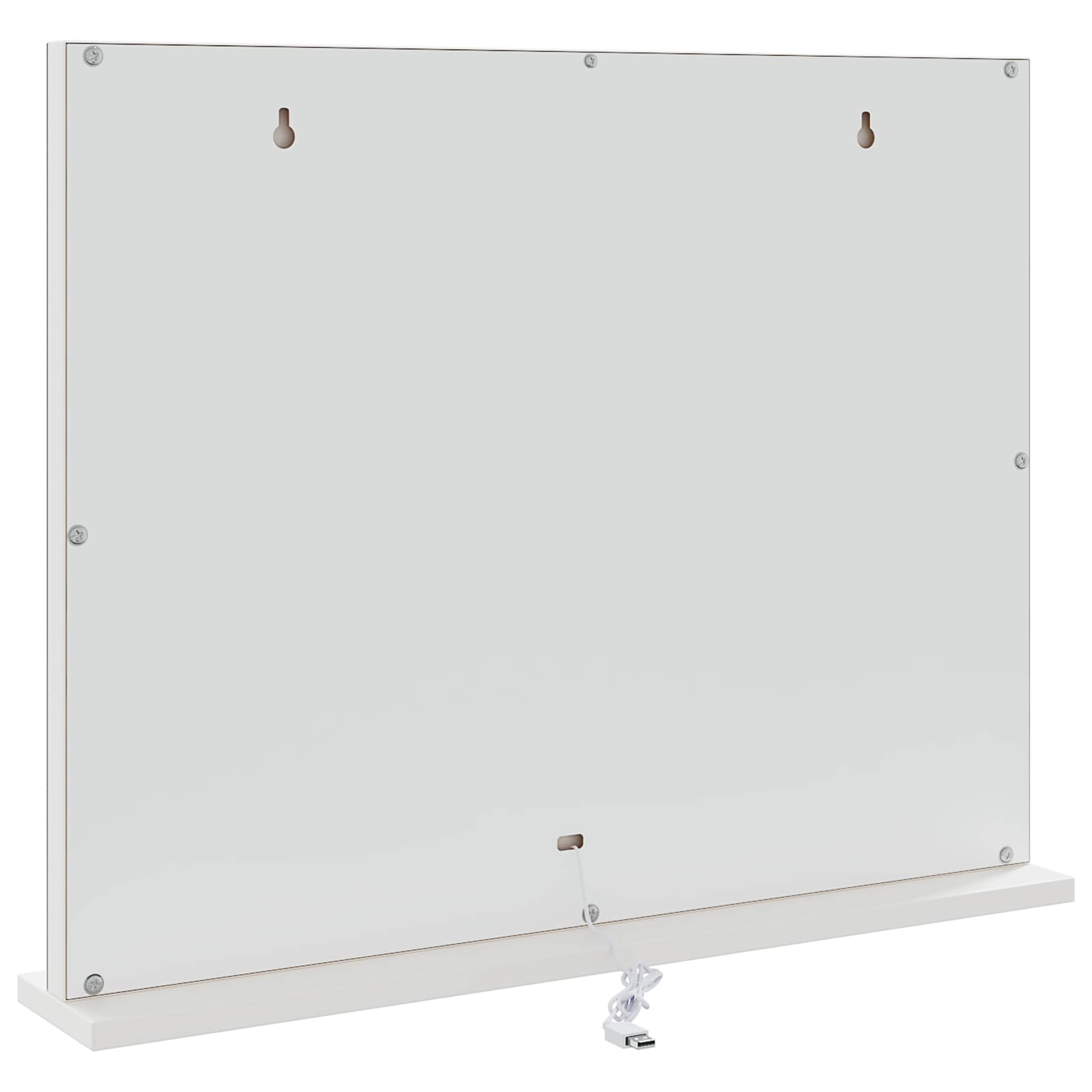 Specchio LED da Vanità Bianco 58 x 10 x 47 cm Vetro e acciaio | homemem39