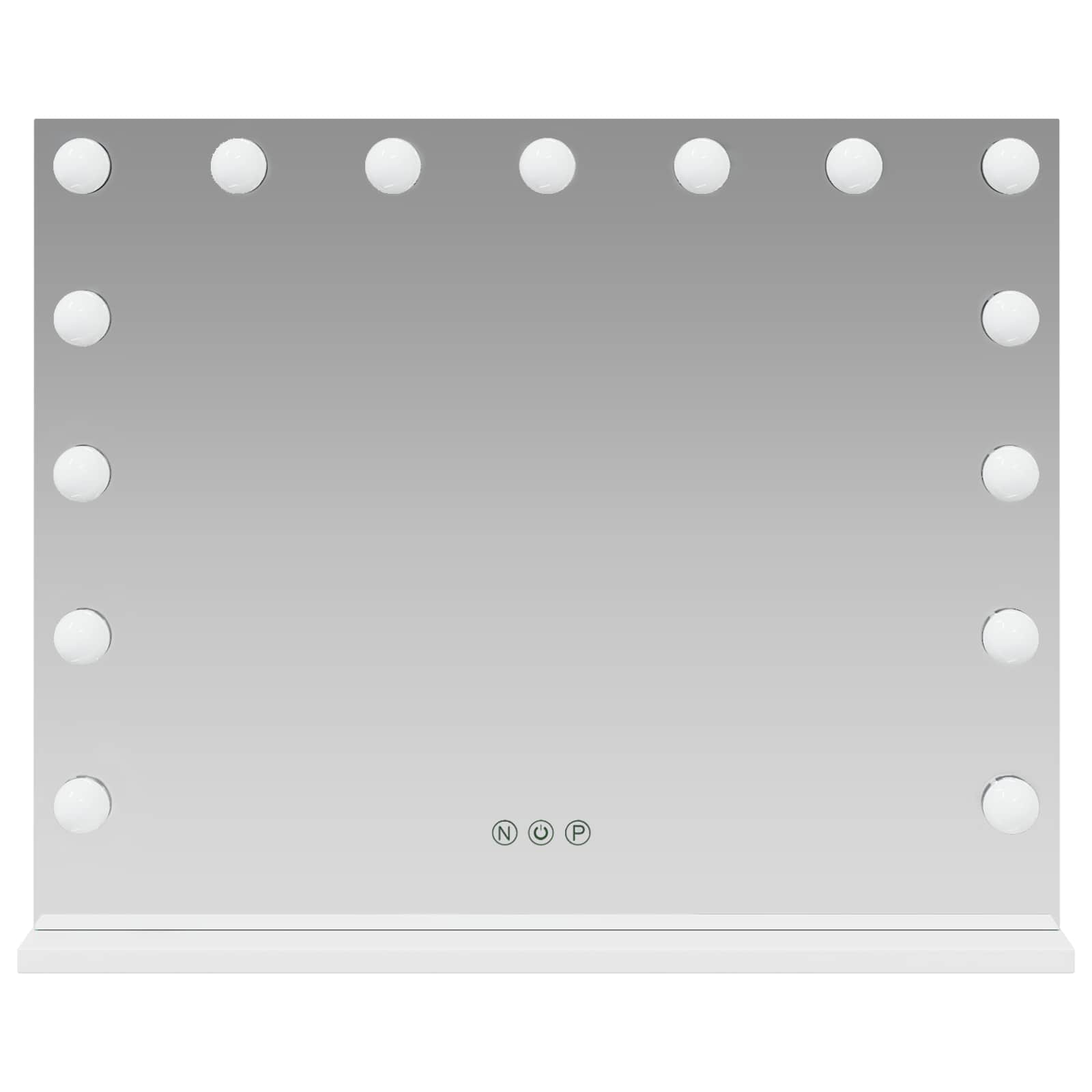 Specchio LED da Vanità Bianco 58 x 10 x 47 cm Vetro e acciaio | homemem39