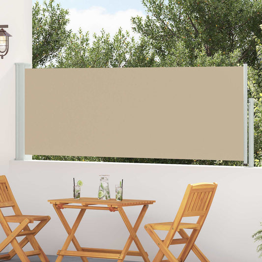 Tenda laterale retrattile Beige 300 x 100 cm Poliestere