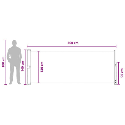 Tenda laterale retrattile Antracite 300 x 140 cm Poliestere | homemem39