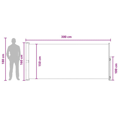 Tenda laterale retrattile 160 x 300 cm | homemem39