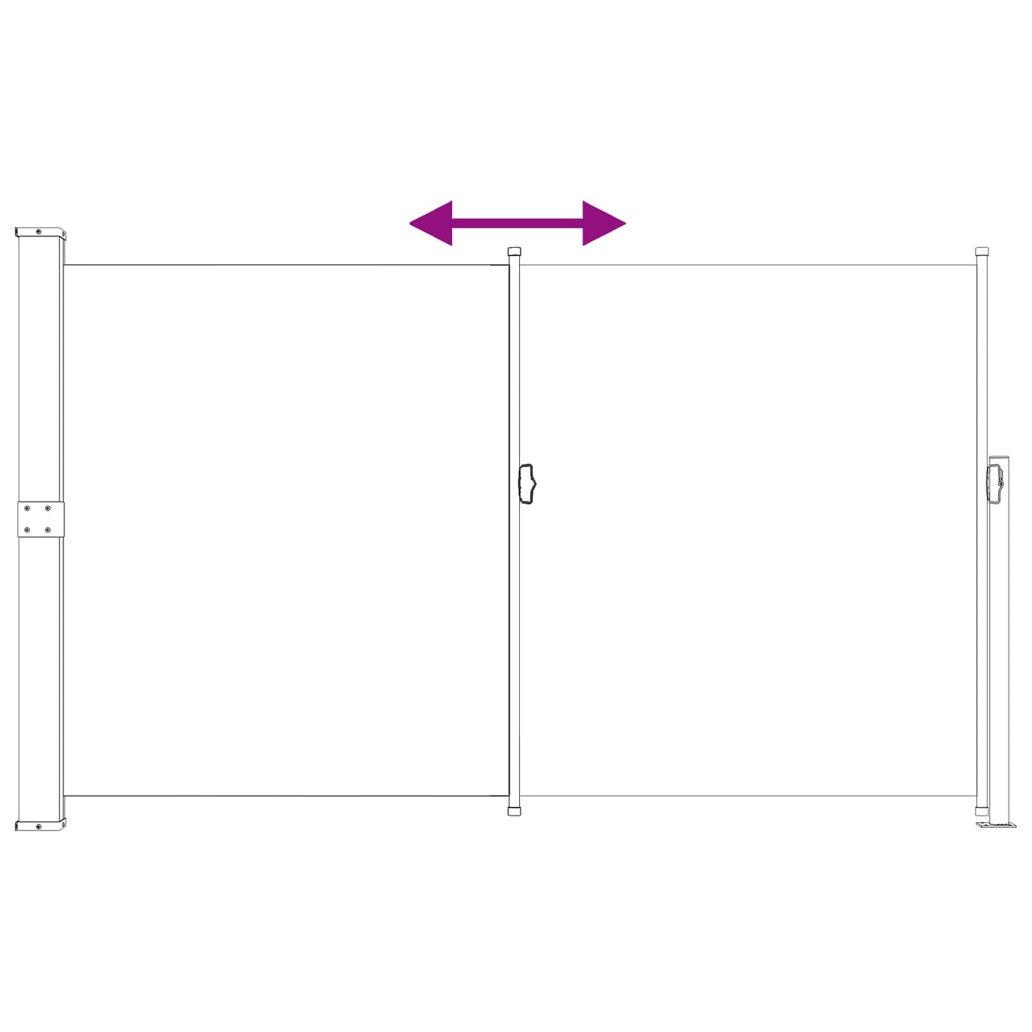 Tenda laterale retrattile Antracite 300 x 180 cm Poliestere | homemem39