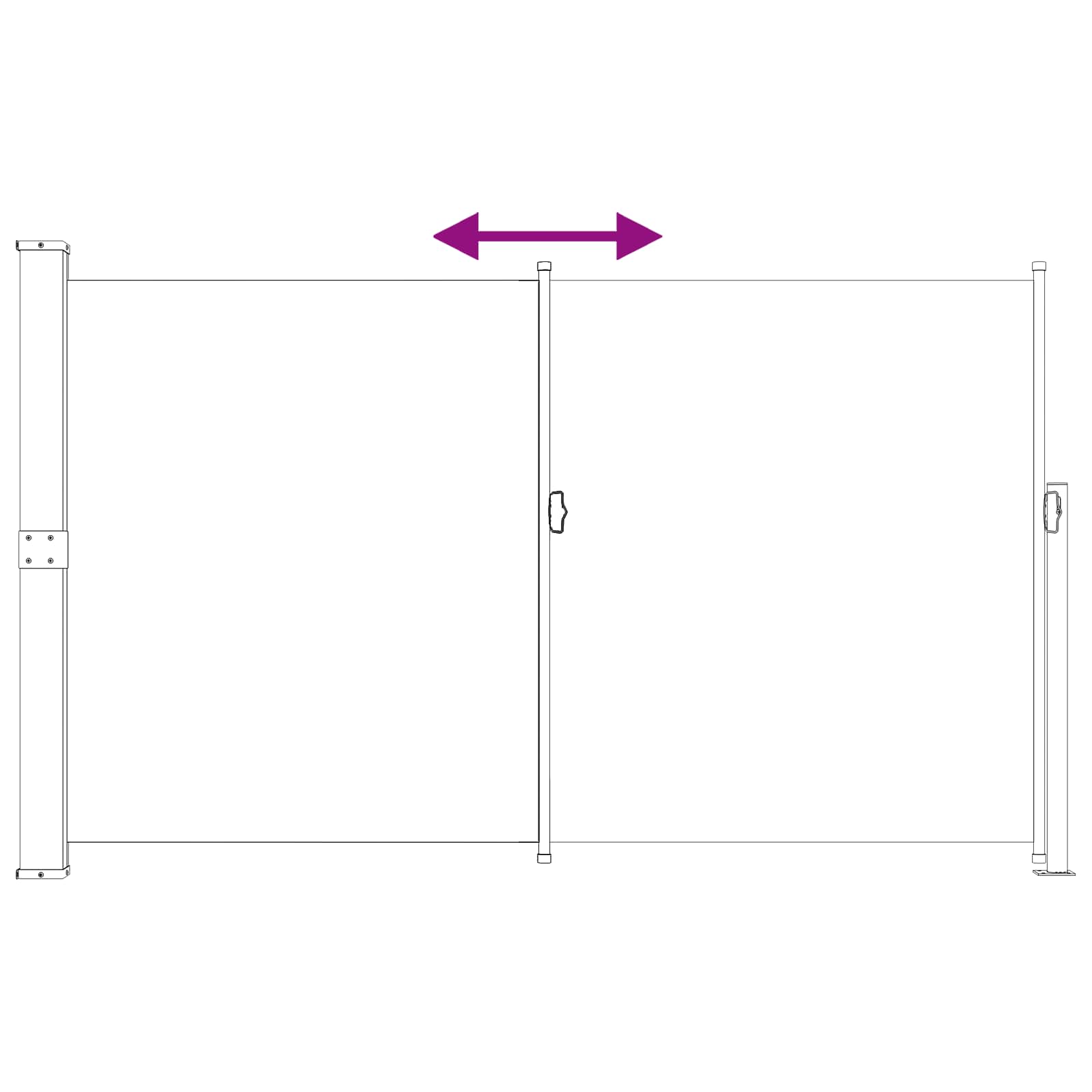 Tenda laterale retrattile Antracite 300 x 180 cm Poliestere | homemem39