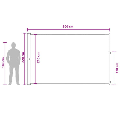 Tenda laterale retrattile Tortora 300 x 220 cm Poliestere | homemem39