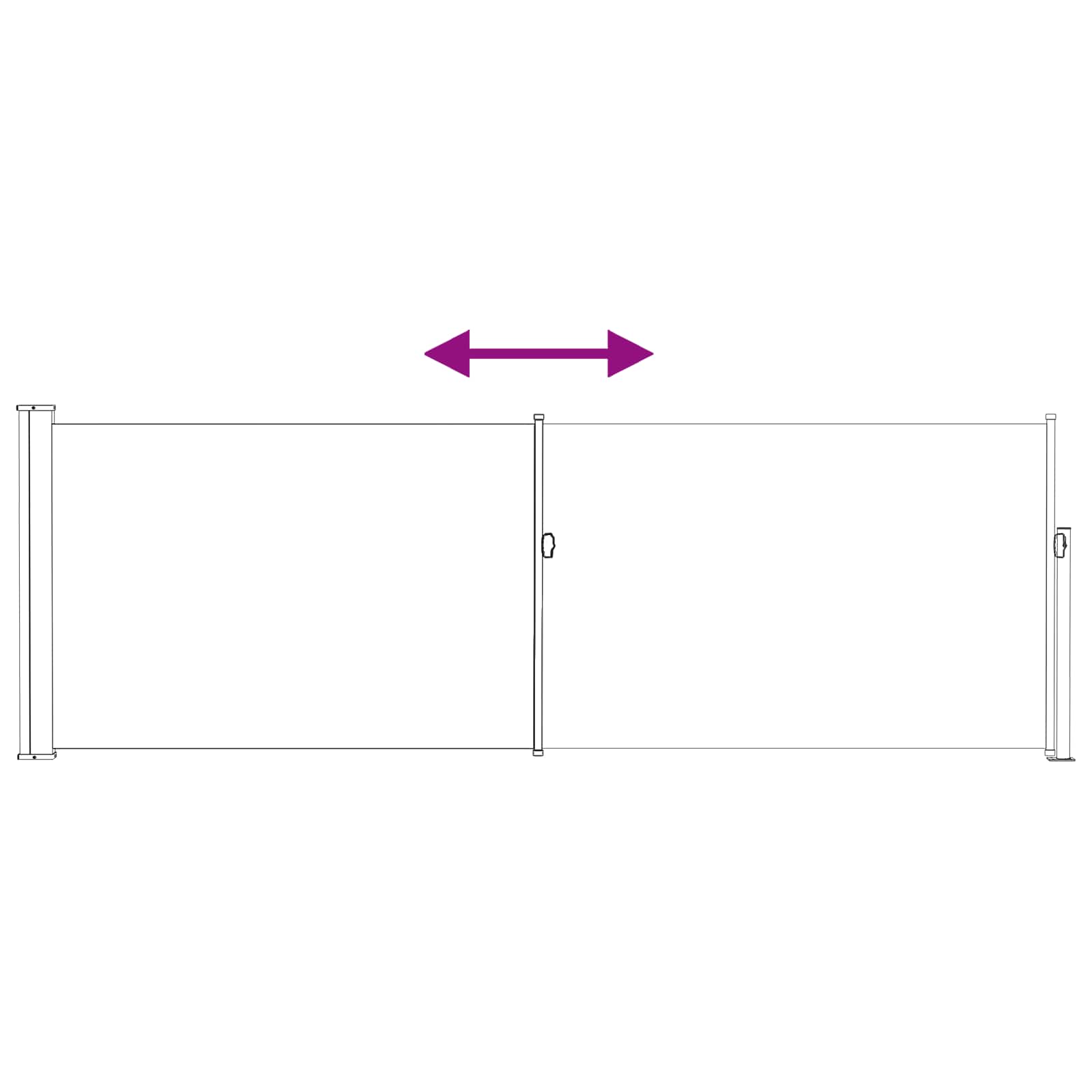 Tenda laterale retrattile Antracite 500 x 100 cm Poliestere | homemem39