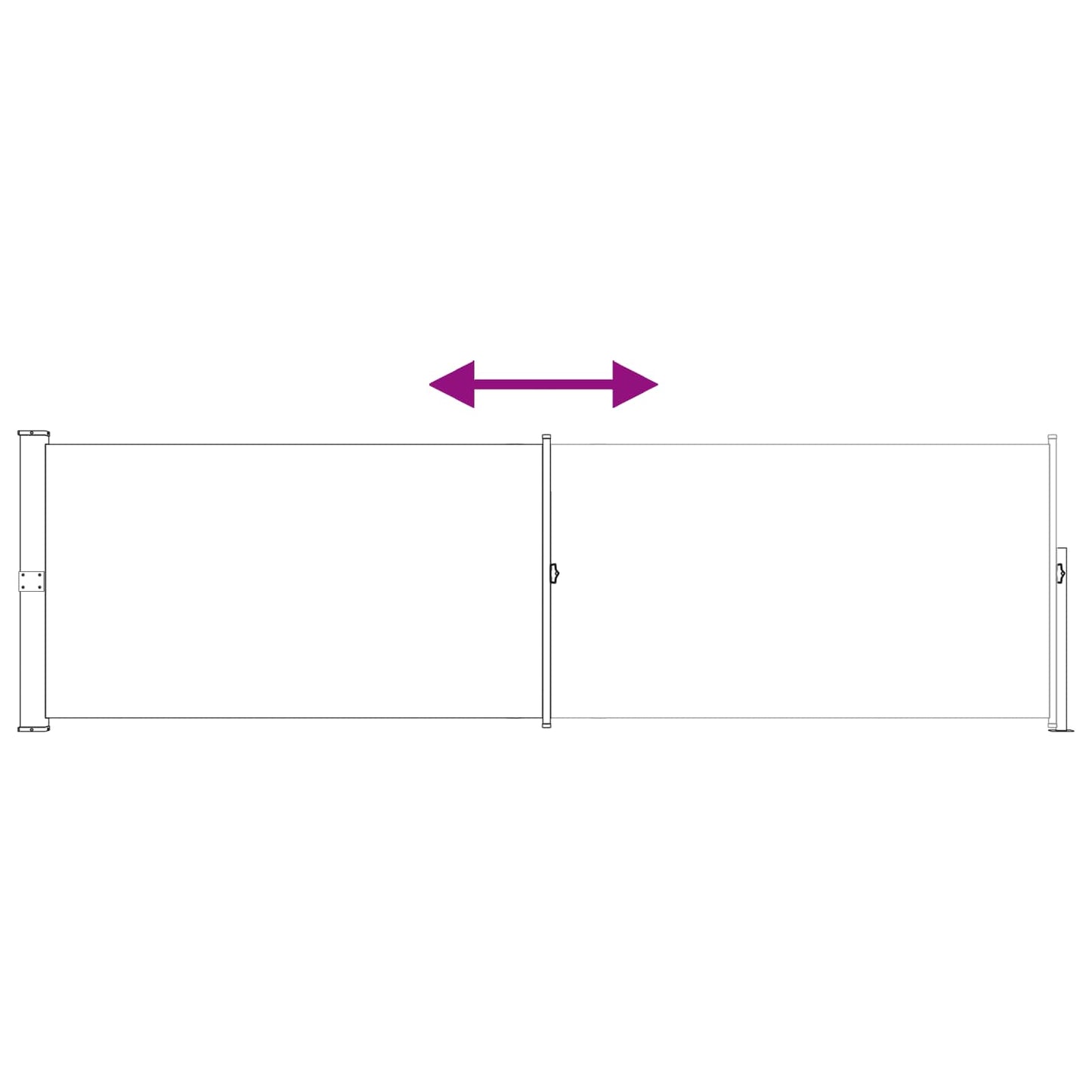 Tenda laterale retrattile Antracite 500 x 117 cm Poliestere | homemem39