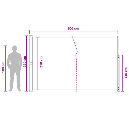 Tenda laterale retrattile 100% poliestere ferro acciaio | homemem39