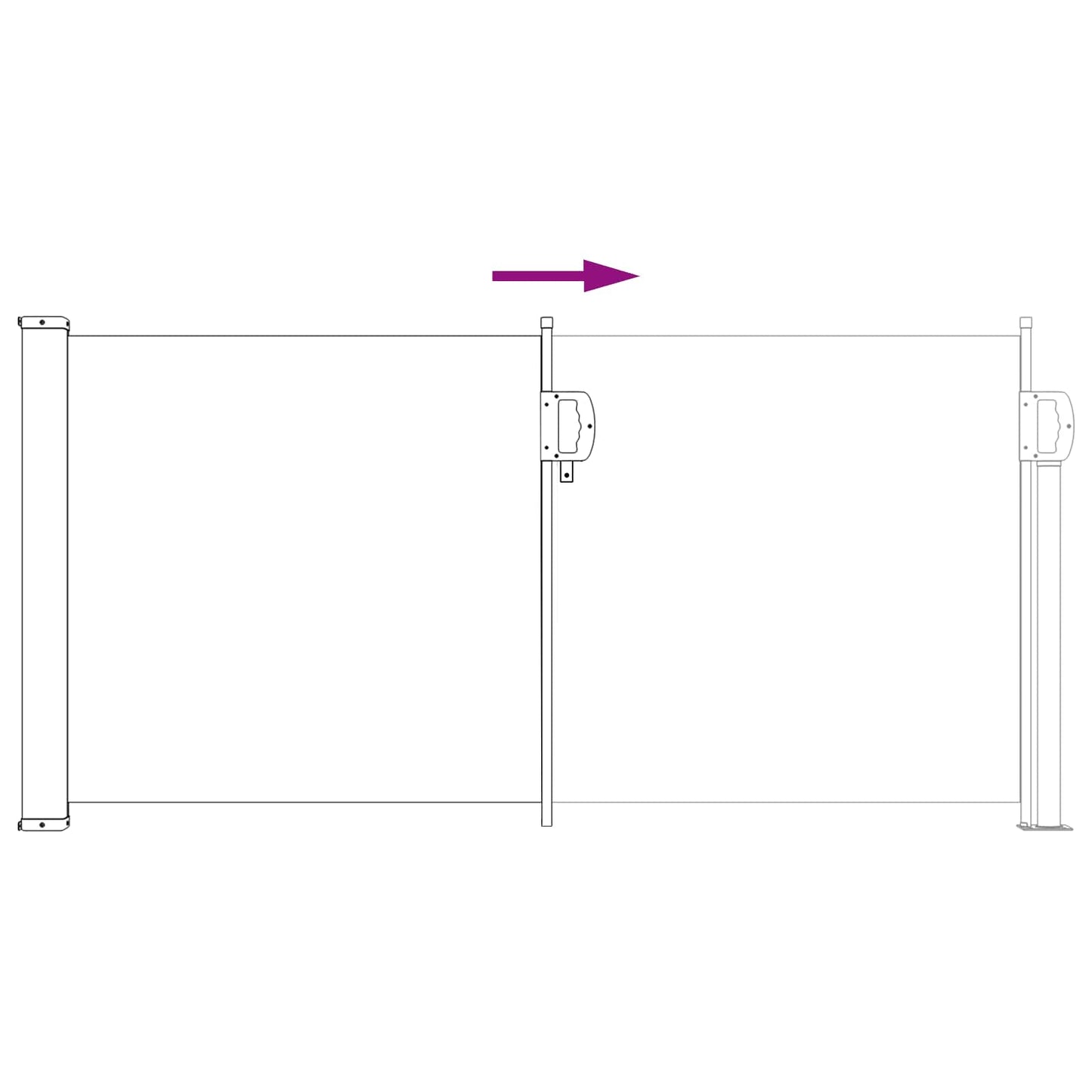 Tenda laterale retrattile Sabbia 300 x 100 cm Poliestere | homemem39