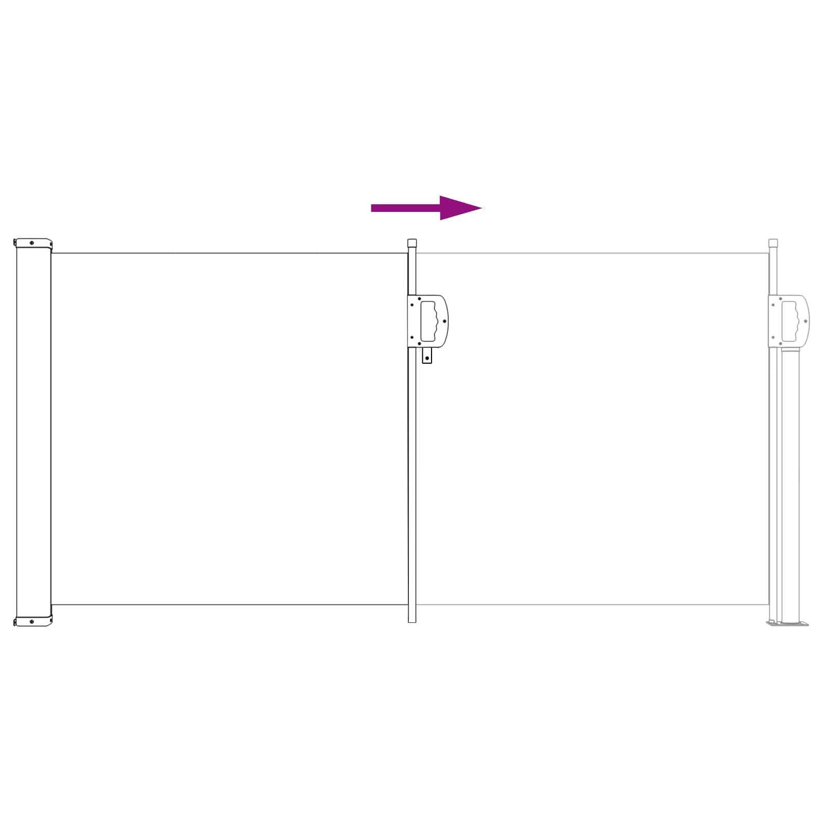 Tenda laterale retrattile Sabbia 300 x 100 cm Poliestere | homemem39