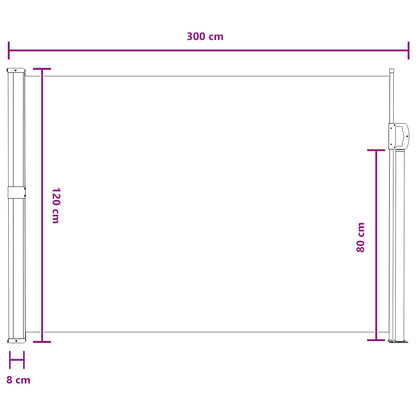 Tenda laterale retrattile Grigio 300 x 117 cm Poliestere | homemem39