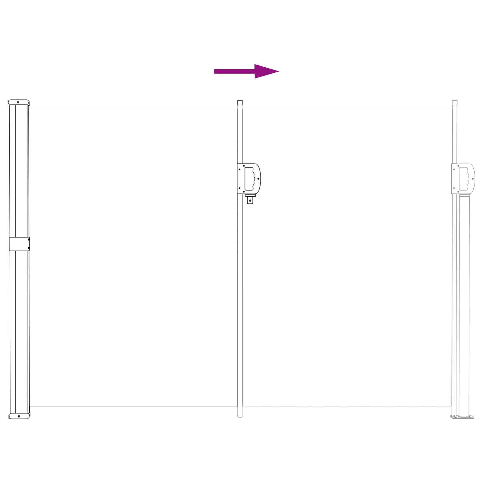 Tenda laterale retrattile Sabbia 300 x 117 cm Poliestere | homemem39