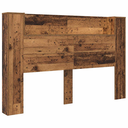 Testiera di stoccaggio con LED Legno antico 160 cm | homemem39
