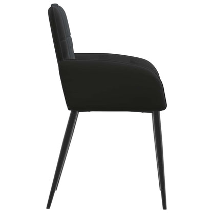 Sedie da pranzo 4 pcs Velluto Nero 57 x 50 x 85 cm | homemem39
