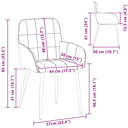 Sedie da pranzo 4 pcs Velluto Turchese 57 x 50 x 85 cm | homemem39