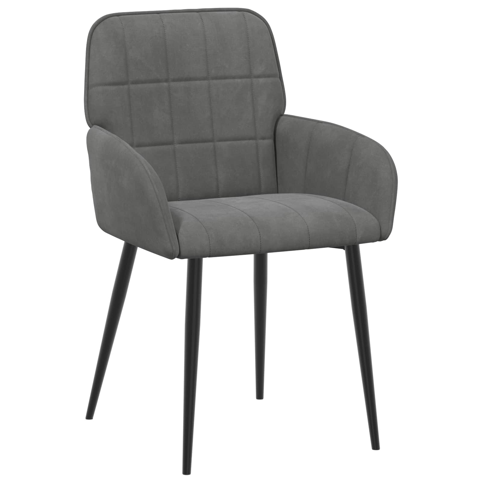 Sedie da pranzo 6 pcs Velluto Grigio Scuro 57 x 50 x 85 cm | homemem39