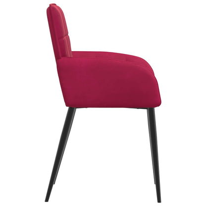 Sedie da pranzo 6 pcs Velluto Rosso Vino 57 x 50 x 85 cm | homemem39