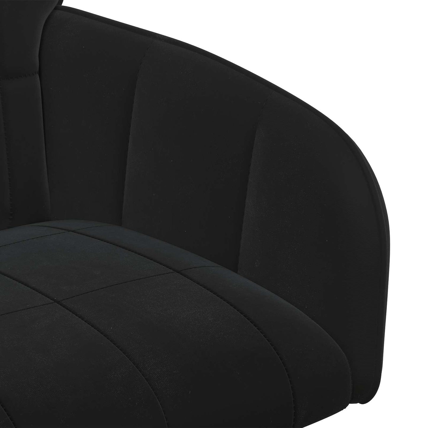 Sedie da pranzo 6 pcs Velluto Nero 57 x 50 x 85 cm | homemem39