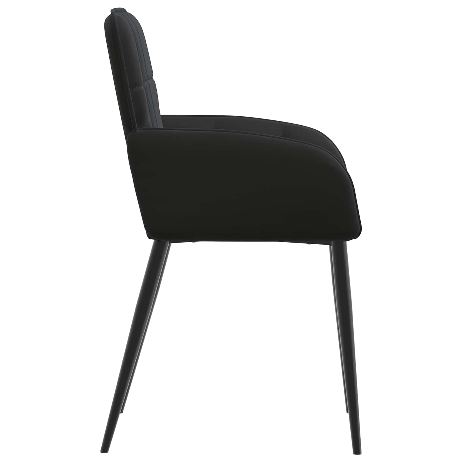 Sedie da pranzo 6 pcs Velluto Nero 57 x 50 x 85 cm | homemem39