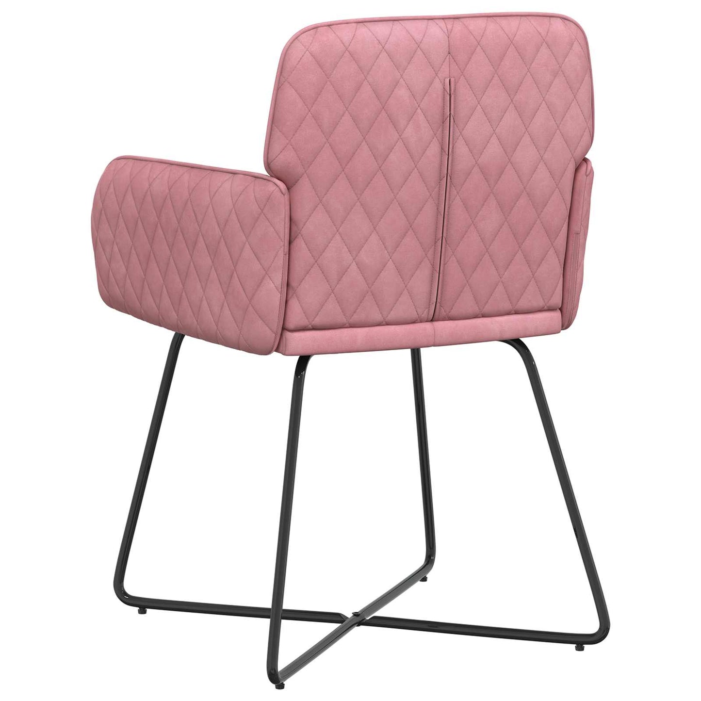 Sedie da pranzo 4 pcs Velluto Rosa 59 x 56,5 x 86 cm | homemem39