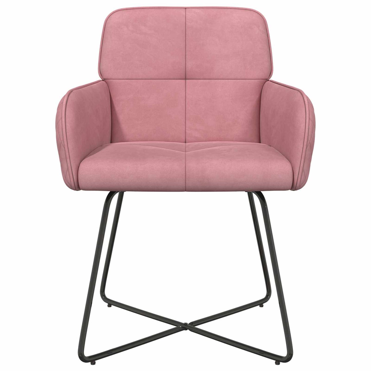 Sedie da pranzo 4 pcs Velluto Rosa 59 x 56,5 x 86 cm | homemem39