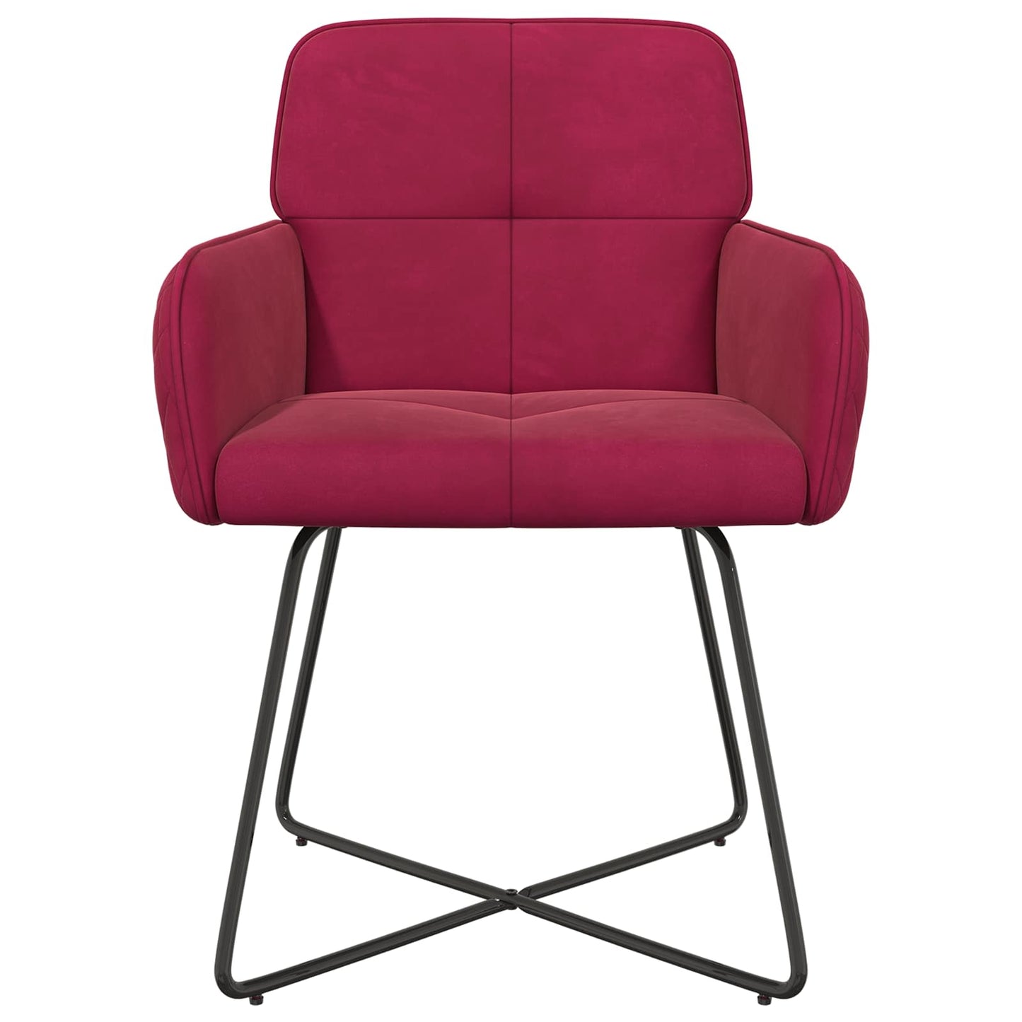 Sedie da pranzo 4 pcs Velluto Rosso Vino 59 x 56,5 x 86 cm | homemem39