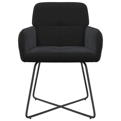 Sedie da pranzo 4 pcs Velluto Nero 59 x 56,5 x 86 cm | homemem39