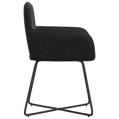 Sedie da pranzo 4 pcs Velluto Nero 59 x 56,5 x 86 cm | homemem39