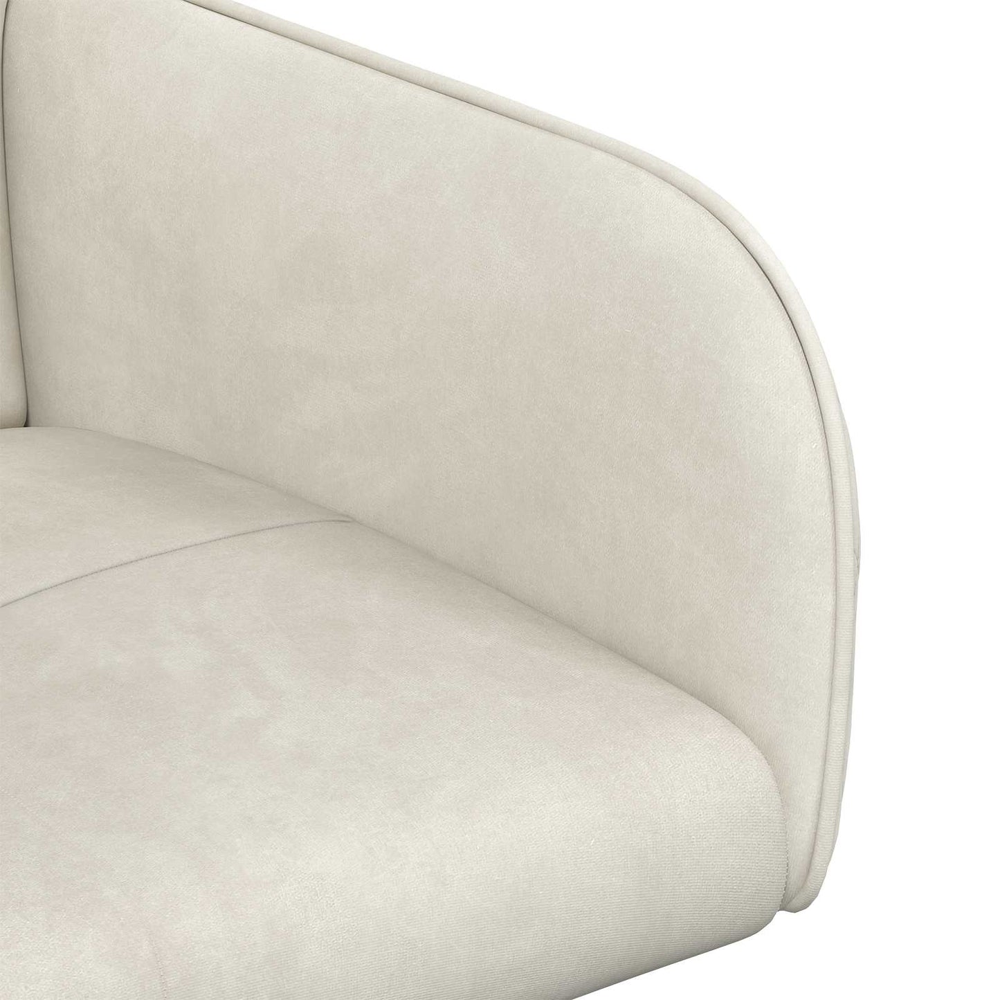 Sedie da pranzo 4 pcs Velluto Crema 59 x 56,5 x 86 cm | homemem39