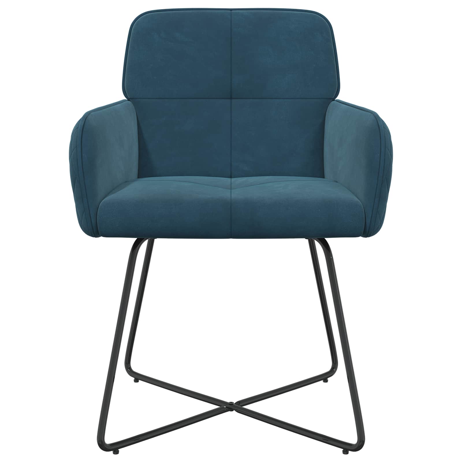 Sedie da pranzo 4 pcs Velluto Blu 59 x 56,5 x 86 cm | homemem39